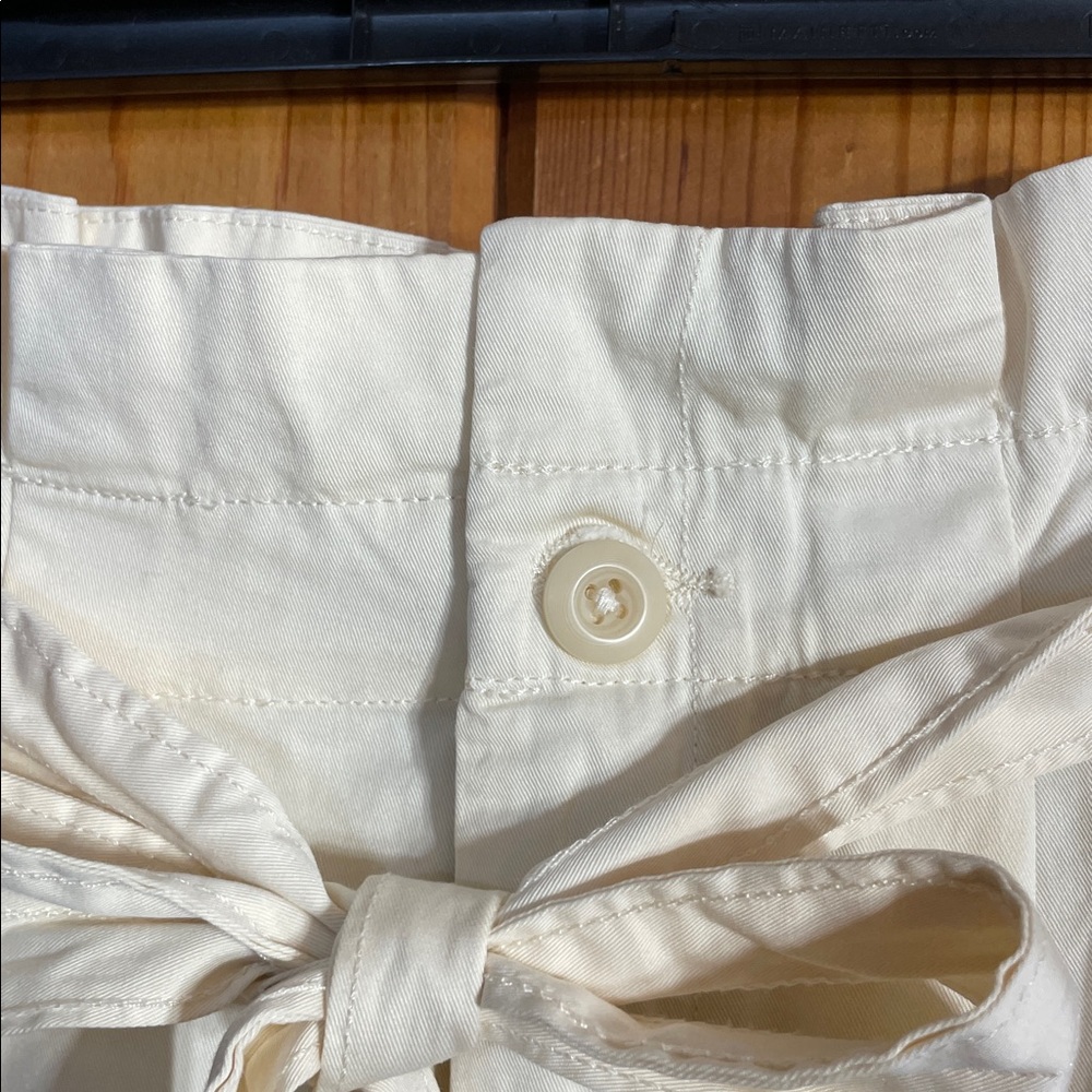 Everlane Cream Trousers with Belt the paper bag organic cotton pants medium - Picture 7 of 13